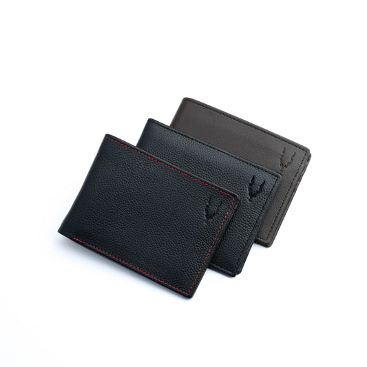 Milled Leather Bi-Fold Wallet